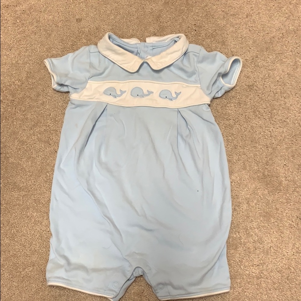 Janie and jack whale short onesie